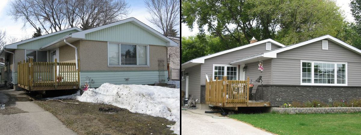 Windows regina sales with pvc windows Before and After