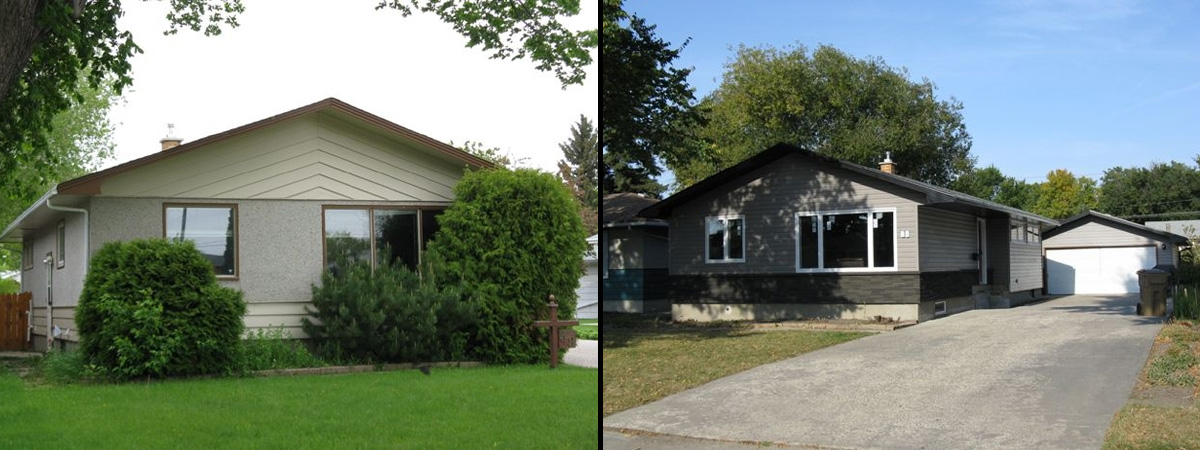 Regina Window Sales and Exteriors Before and After Siding Saskatchewan