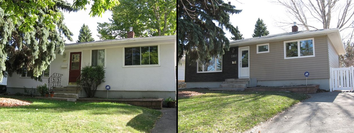 Regina Window Sales and Exteriors Before and After Siding in Saskachewan